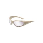 Sporty B Round Af Sunglasses in White - Image 3